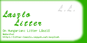 laszlo litter business card