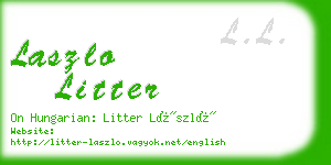 laszlo litter business card